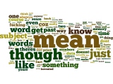 Wordle: "watching words change meaning" by Chris Mann