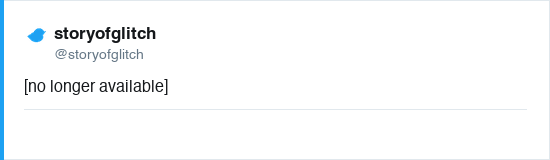 Tweet by @storyofglitch (no longer available)