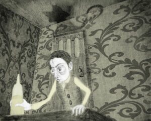 "The Black Cat," illustrated by Yohanna Roussel
